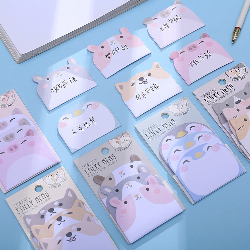 Wholesale 10pcs Super Sticky Cartoon Post-It Notes Cute Set