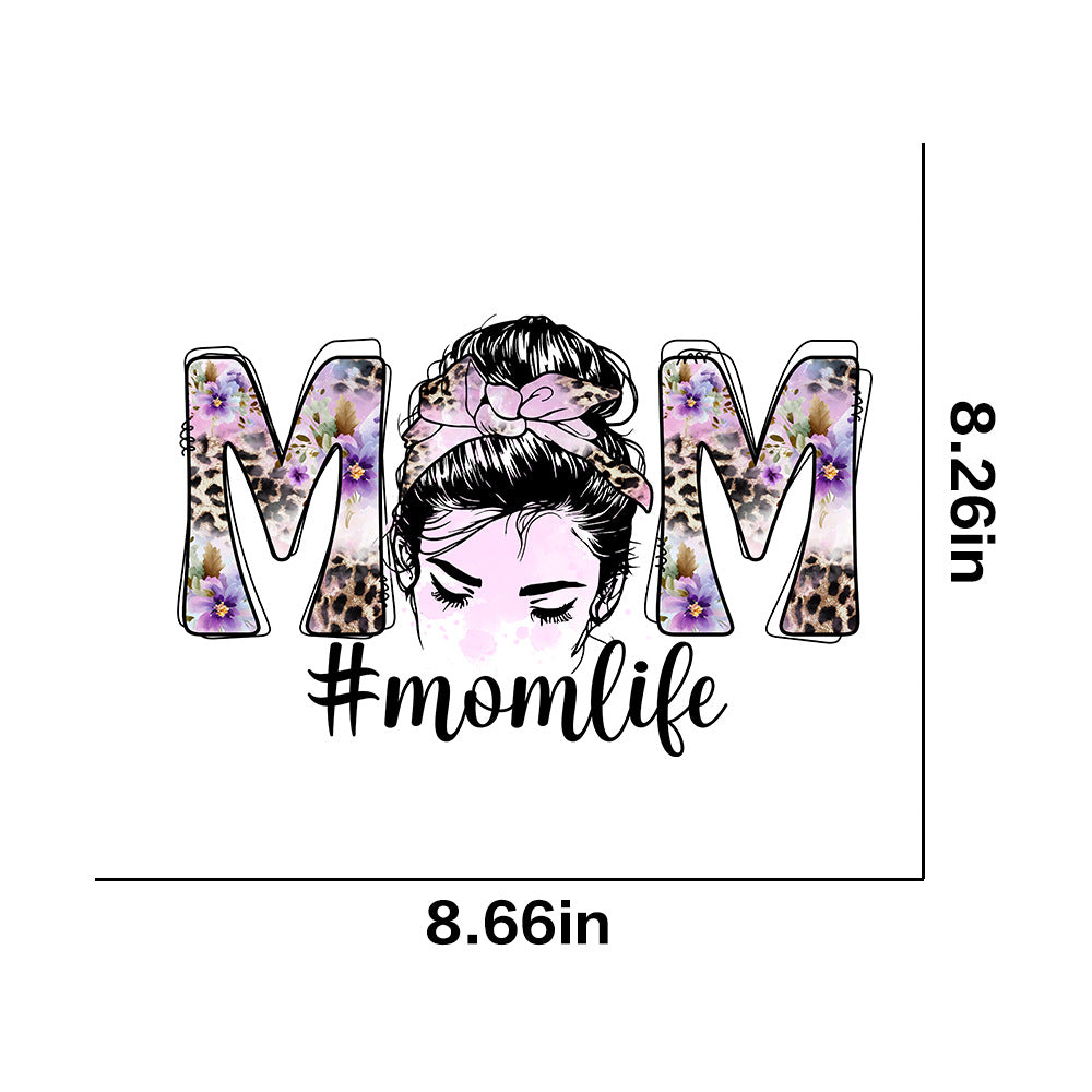 Wholesale 10pcs/pack Hot Stamping  Mother' s Day Theme Letter Flower Peach