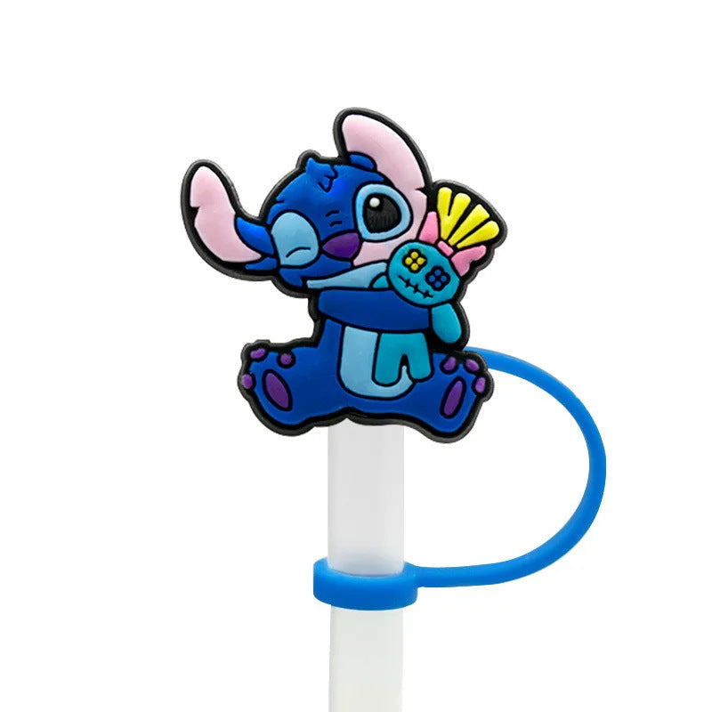 Wholesale Straw cap animation straw cartoon cover dust plug straw Straw Tube Cap OLY Exclusive