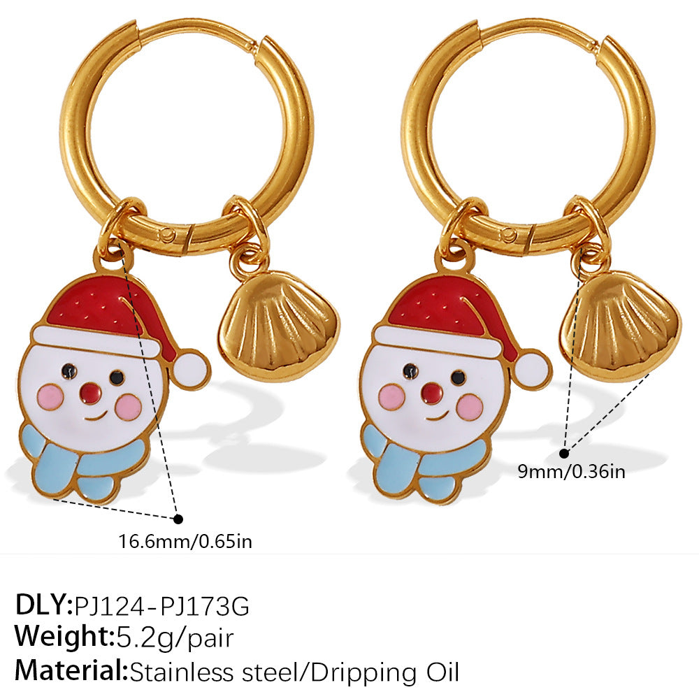 Wholesale Christmas series gingerbread  earrings