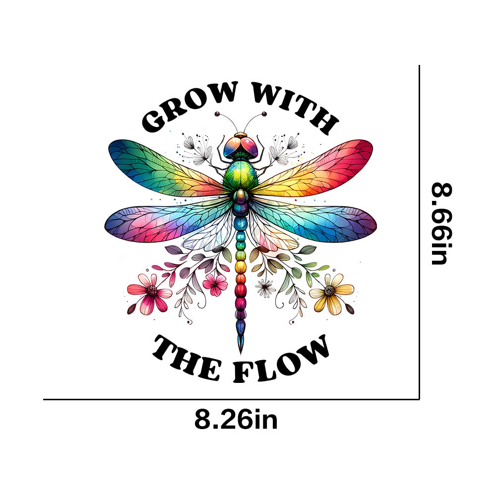 Wholesale 10pcs Butterfly Flower Rainbow Letter  UV DTF Ready to Press Transfers Wraps