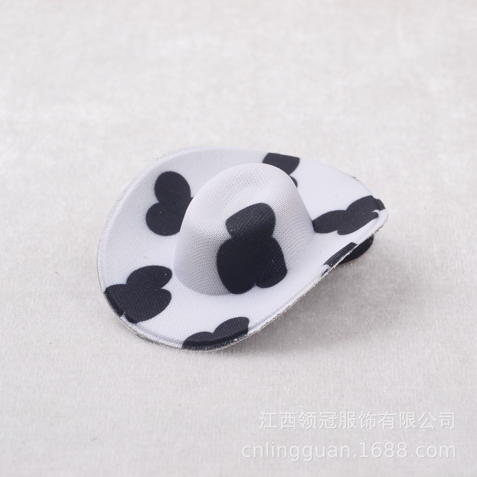Wholesale Black and white block print toy cowboy hat toy doll hat eva hat 6.8cm