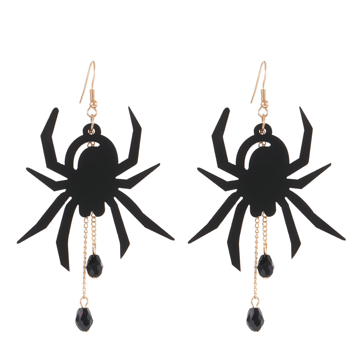 Wholesale Acrylic Gothic Dark Pumpkin Bat Skull Earrings