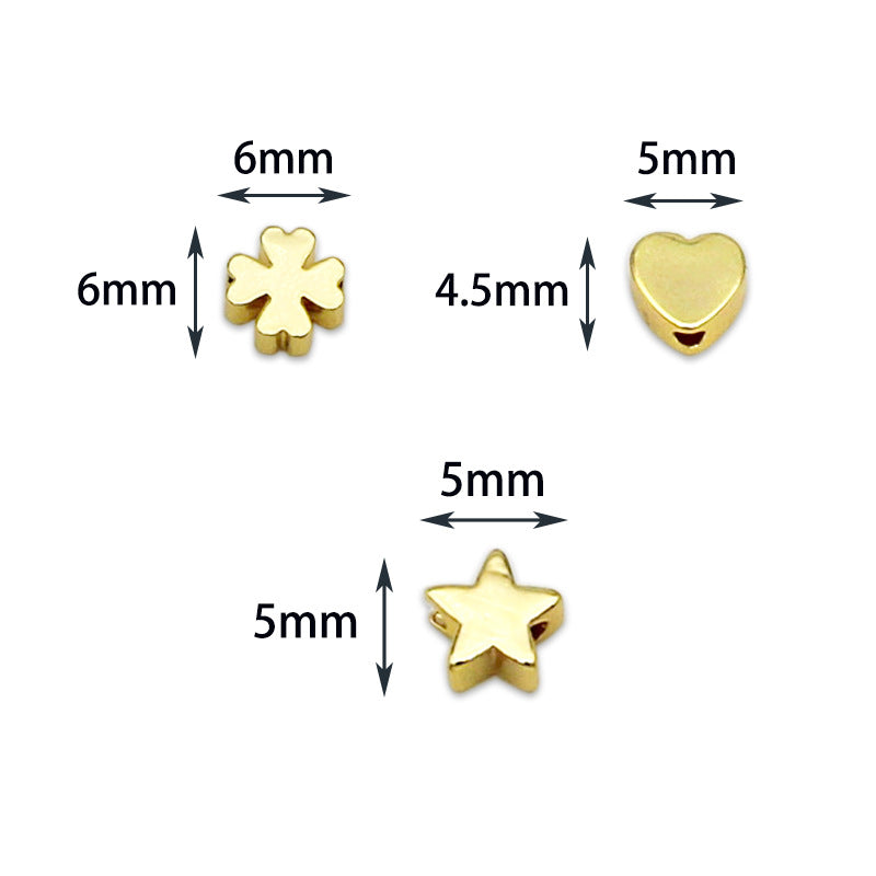 Wholesale of Star Love Clover Copper DIY Jewelry Accessories