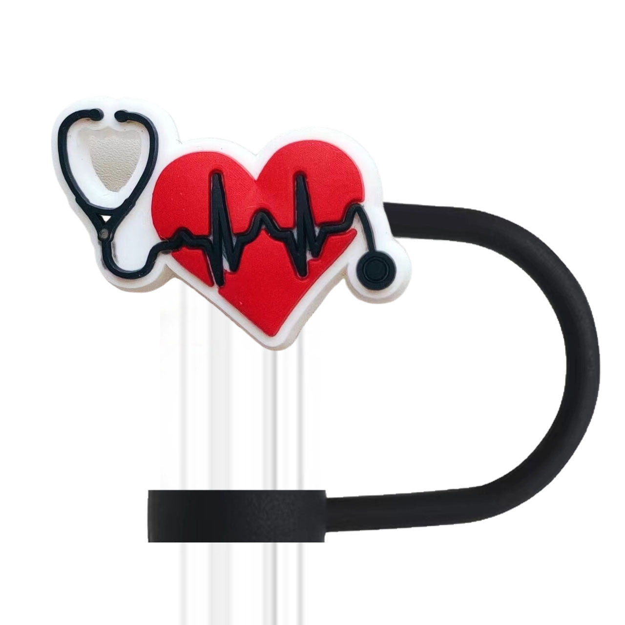 Wholesale 10pcs PVC 2-3cm Medical Series Cute Straw Cover Cup Decoration