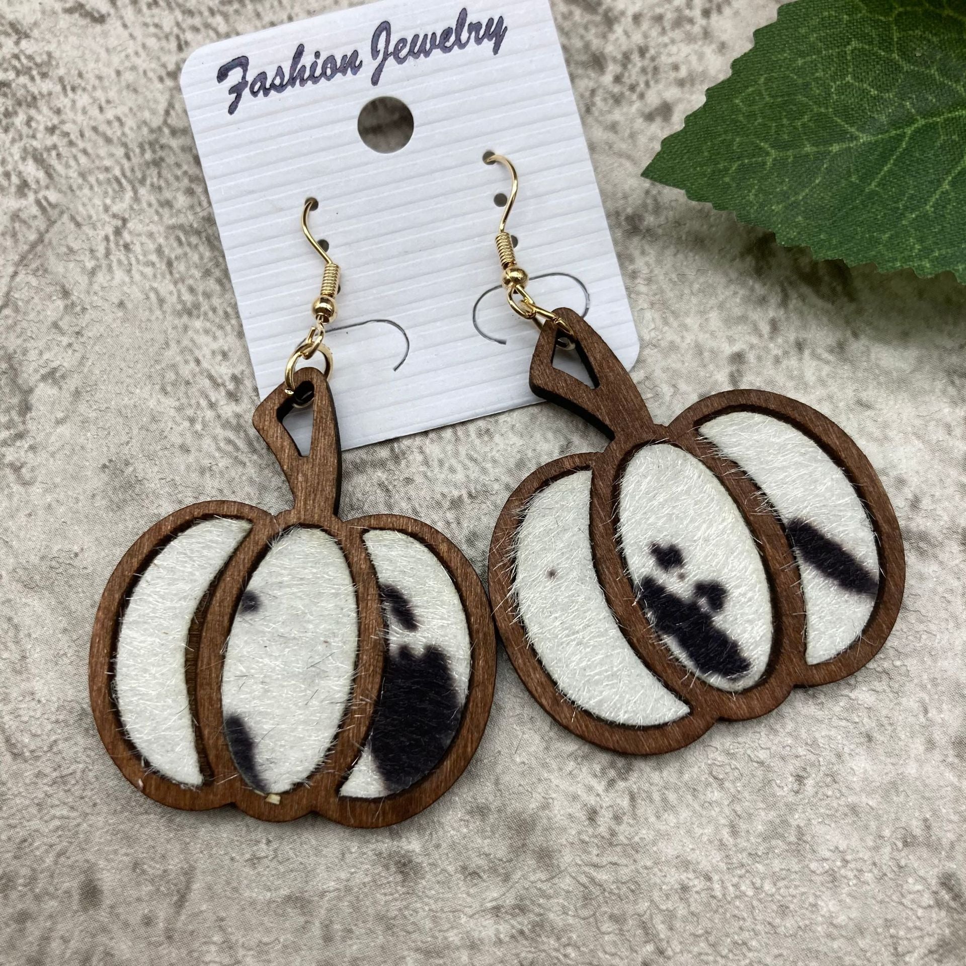 Wholesale Christmas Leopard Print Earrings