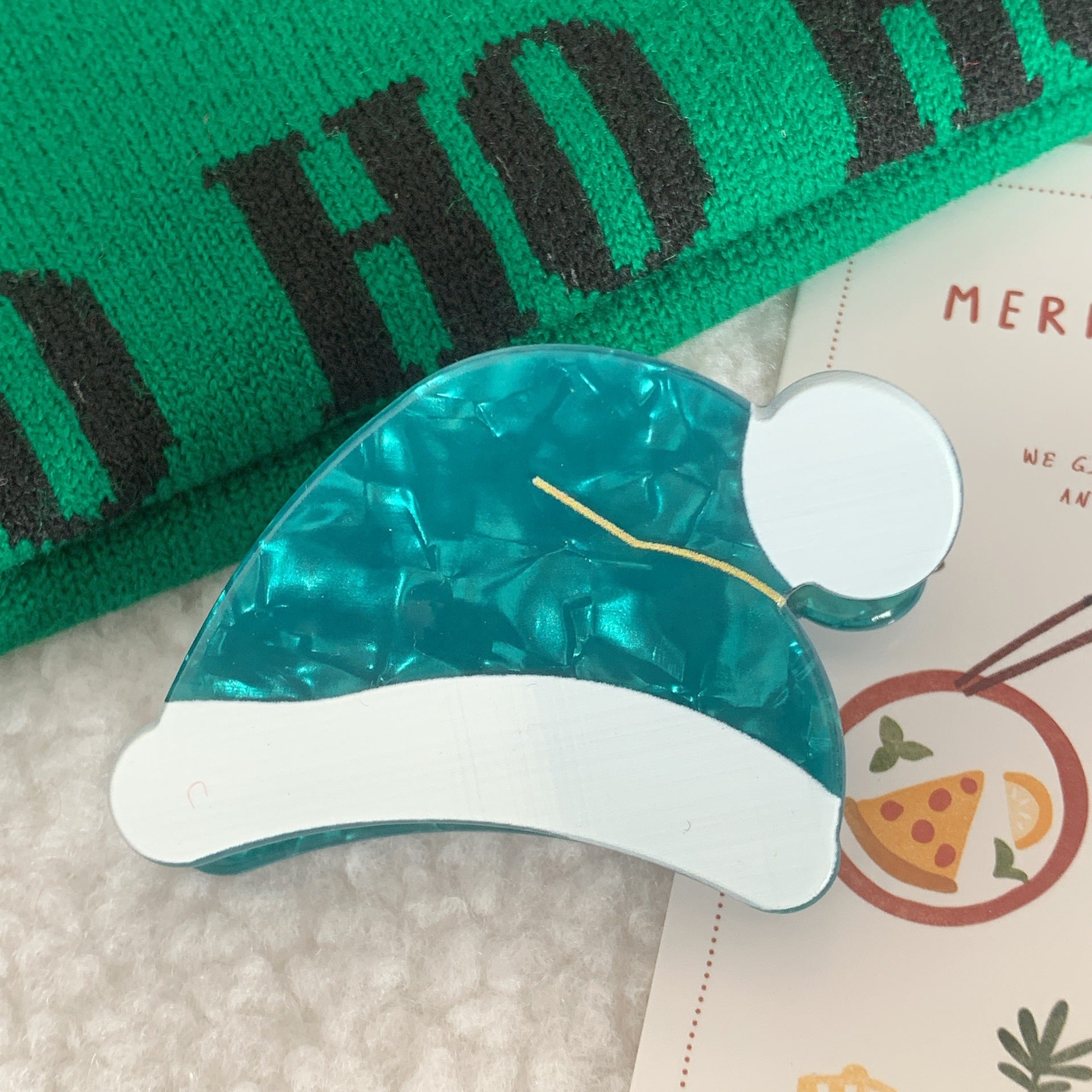 Wholesale Christmas Hat Acetate Hairpins