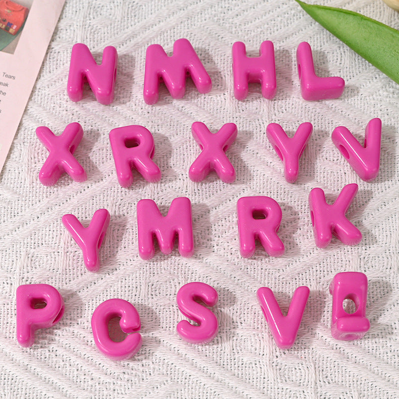 Wholesale 5pcs/pack Acrylic Colorful Letter Beads DIY Jewelry Accessories