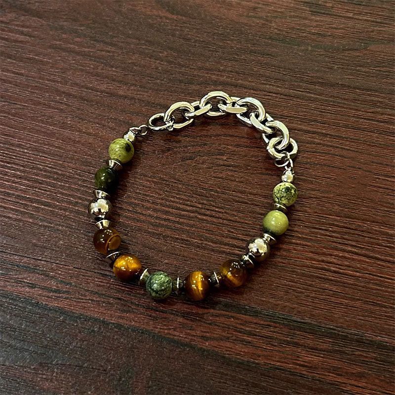 Wholesale Metal Splice Beaded Stainless Steel Bracelet