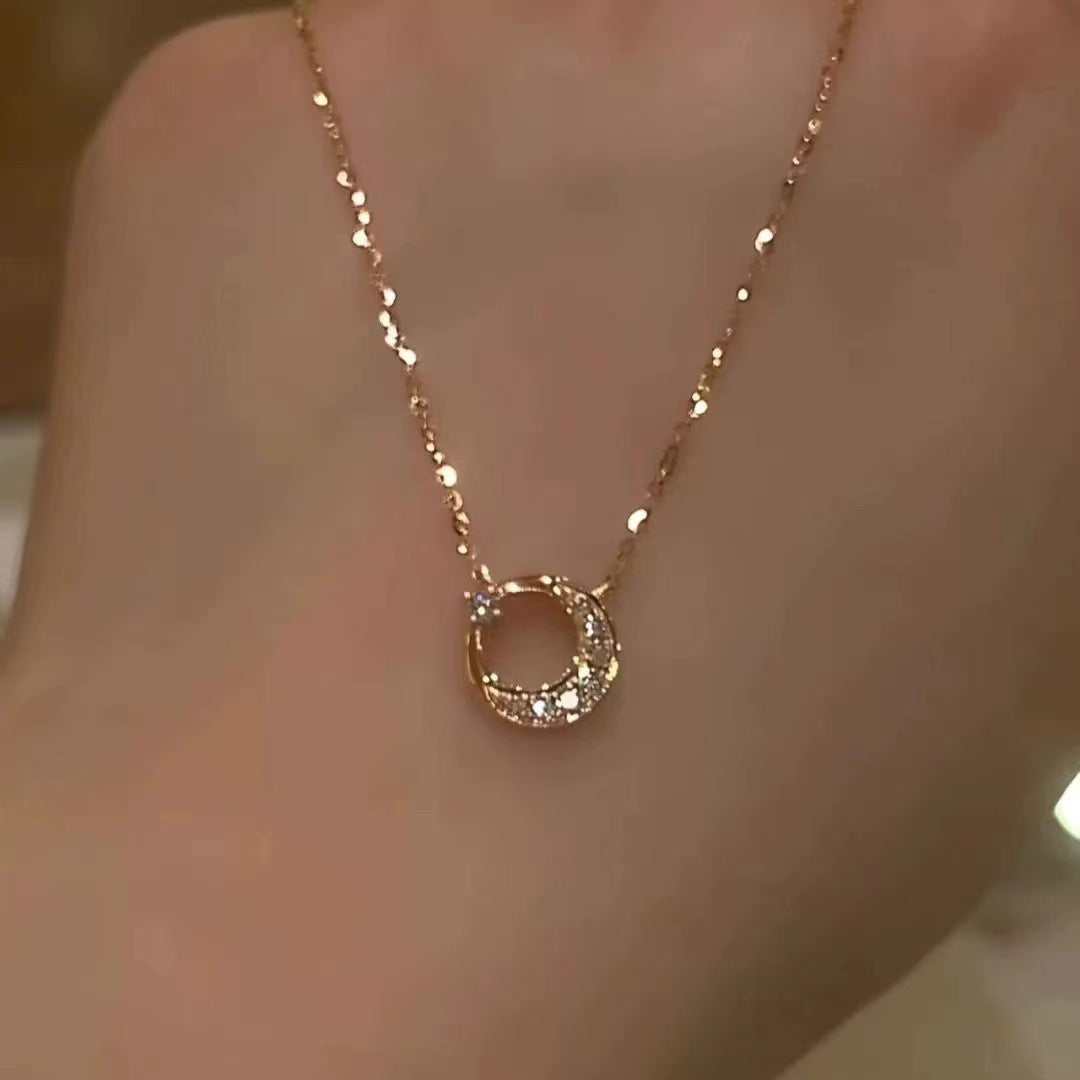 Wholesale Sun, Moon and Stars Necklace Clavicle Chain