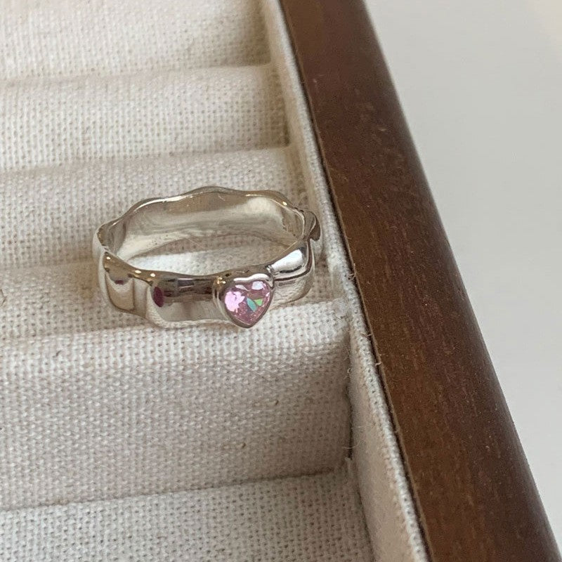 Wholesale Dopamine Love Colored Zircon Open Ring