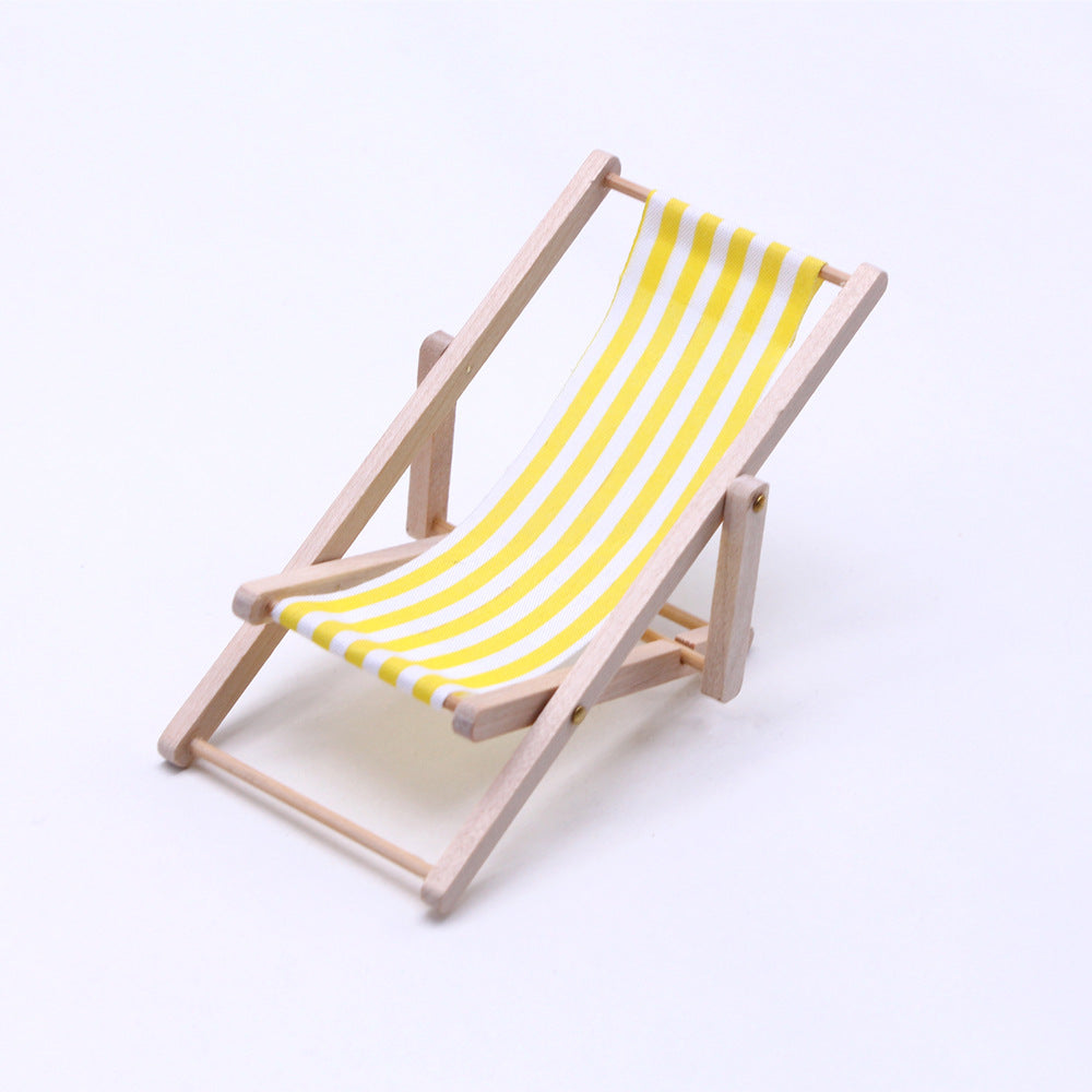 Wholesale Dollhouse wooden beach chair model