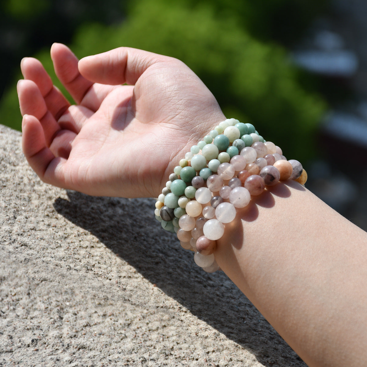 Wholesale  handmade beaded natural stone bracelet