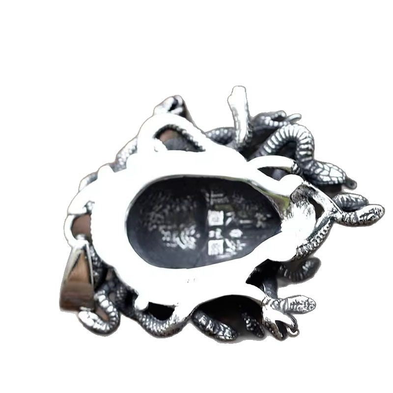 Wholesale Vintage snake woman Medusa statue mythology pendant Gothic ancient Greek snake necklace