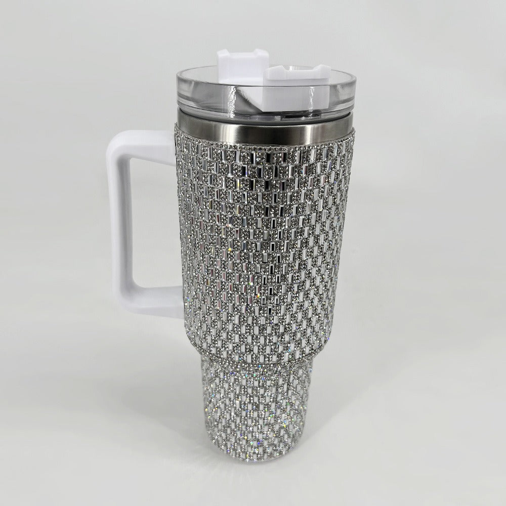 Wholesale  Solid Color Sticker 40oz Thermos Cup Capacity Car  Tumbler Cup with Straw