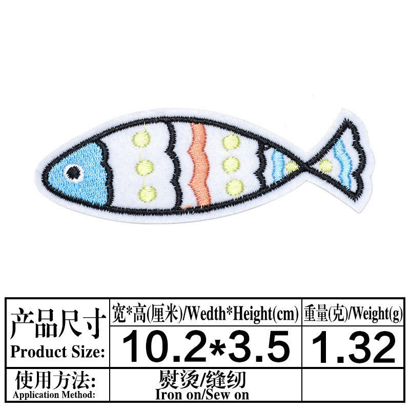 Wholesale Cute Cartoon Embroidered Patch Set Decorative Clothing Accessory DIY Craft Sew On Applique Boutique Resale Gift