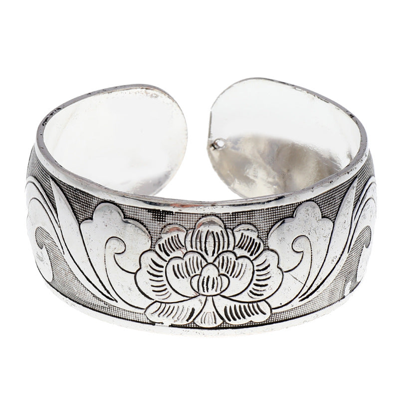 Wholesale Retro Ethnic Style Silver Bracelet