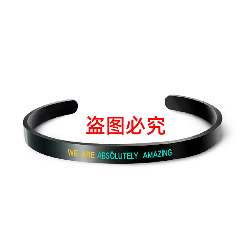 Wholesale Family Inspirational Phrases Engraved Stainless Steel Necklace