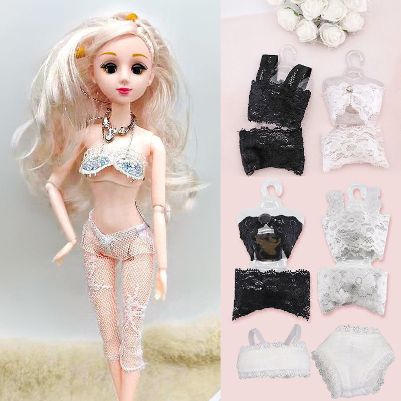 Wholesale 10pcs/pack Doll dress-up clothes underwear pajamas lace cloth baby clothes