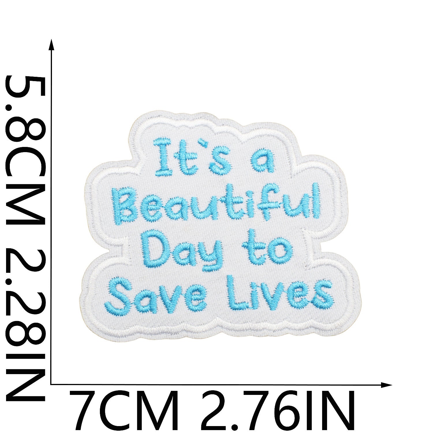 Wholesale Modern Red Blue Medical Rescue Team Embroidered Patches Cartoon Stethoscope Polyester Clothing Decoration Gift