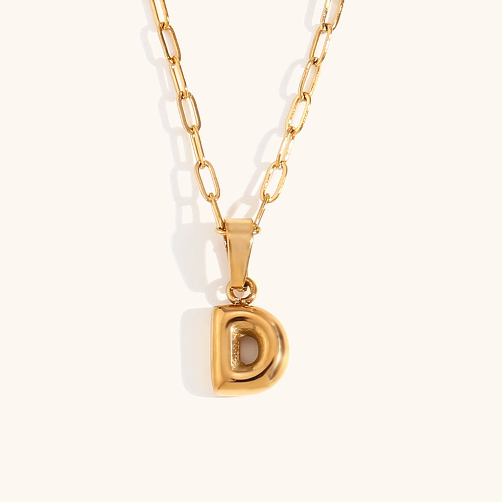 Wholesale Mini Bubble Letter 18K Necklaces