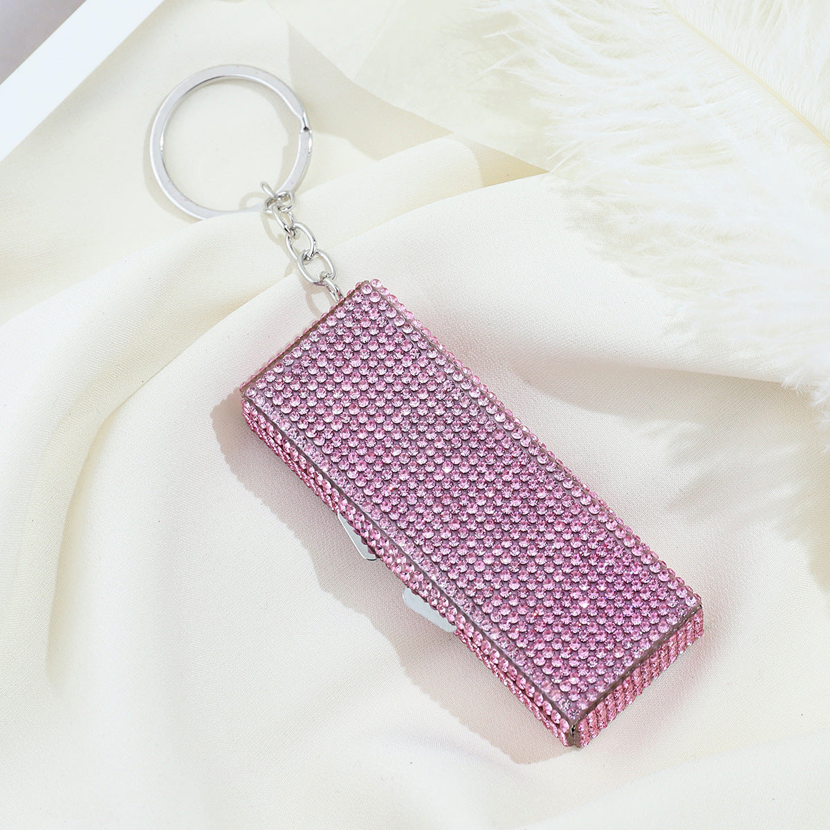 Wholesale Diamond Small Medicine Box Aluminum Alloy Storage Box Keychain