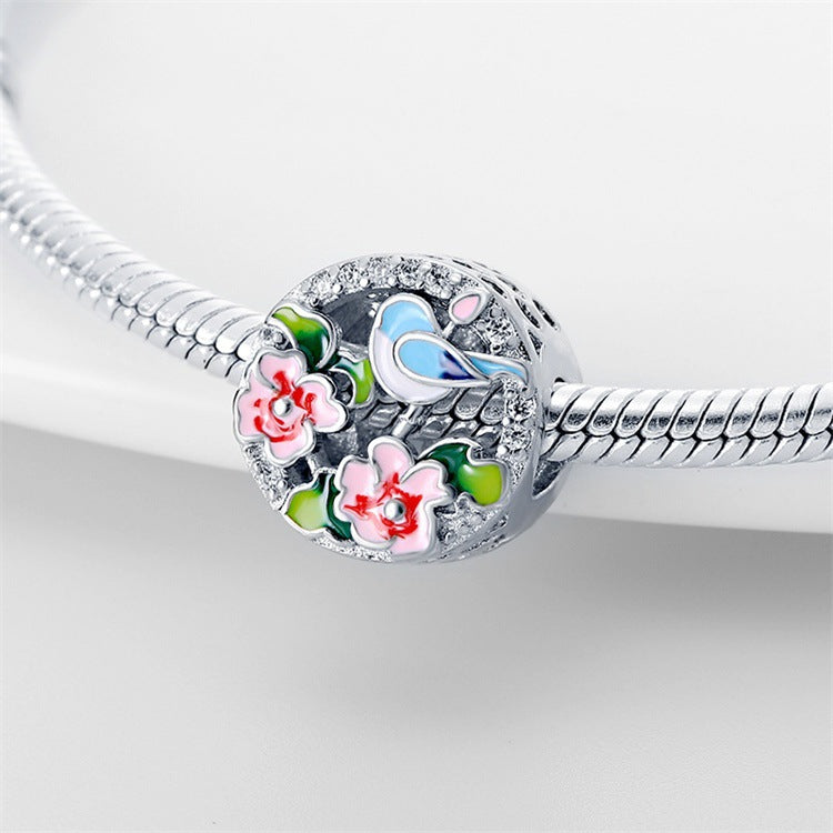 Wholesale Chrysanthemum Sunflower Beads Silver Plated Charms
