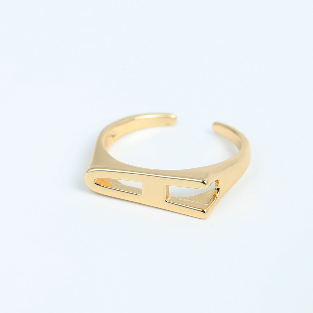 Wholesale Copper 26 Letter Open Ring