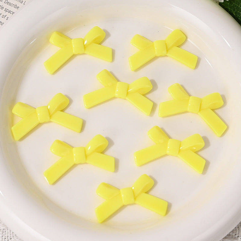 Wholesale 10pcs Bow Candy Color Scattered  Acrylic Beads
