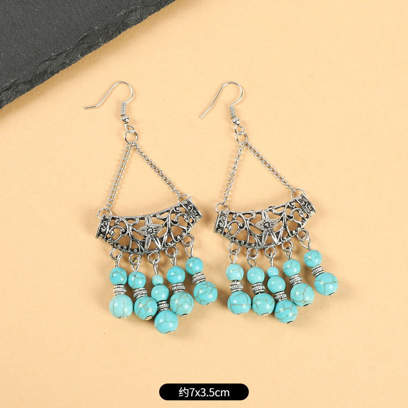 Wholesale Vintage Tassel Alloy Earrings