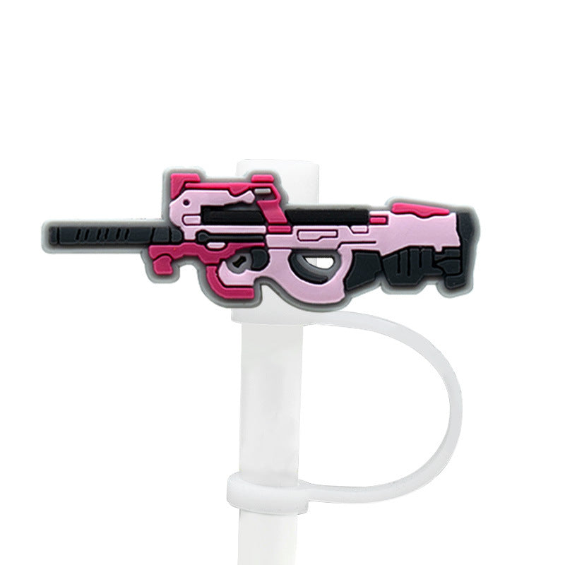 Wholesale 10pcs/pack Party straw clip straw cap silicone dust plug straw decoration