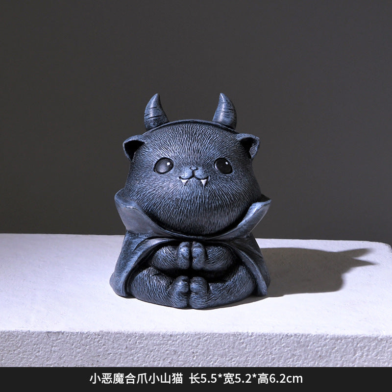 Wholesale  Skeleton Cat Resin Figurine Decorative Accent f
