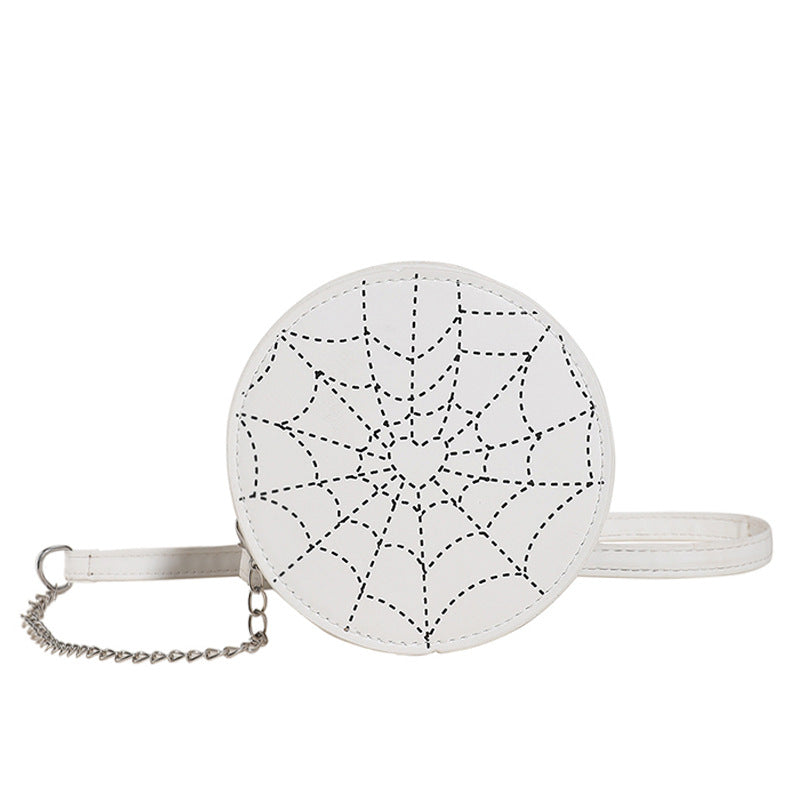 Wholesale Heart Shape Spider Web Casual Small Round Bag Crossbody Bag