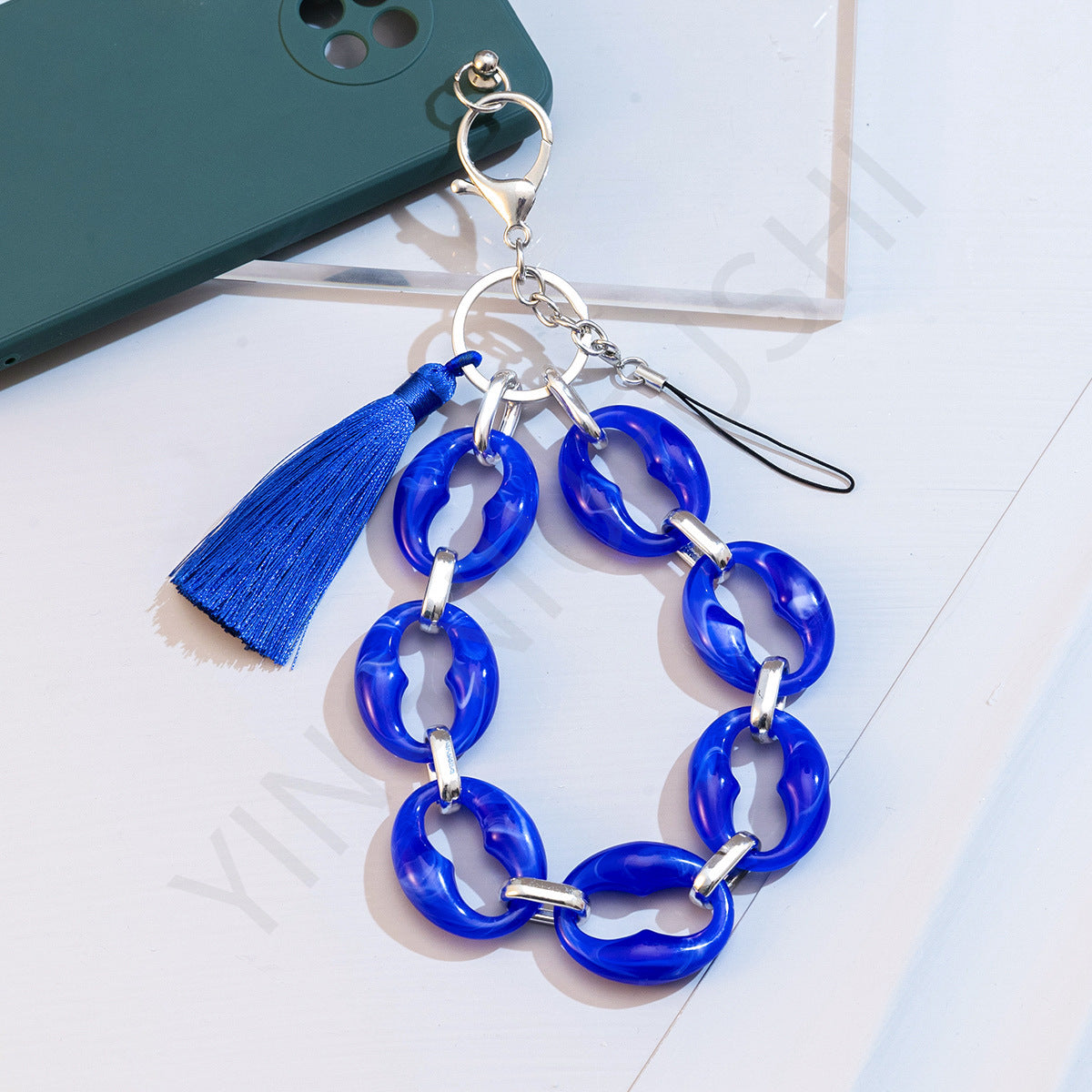 Wholesale Acrylic Colorful Tassels Keychains