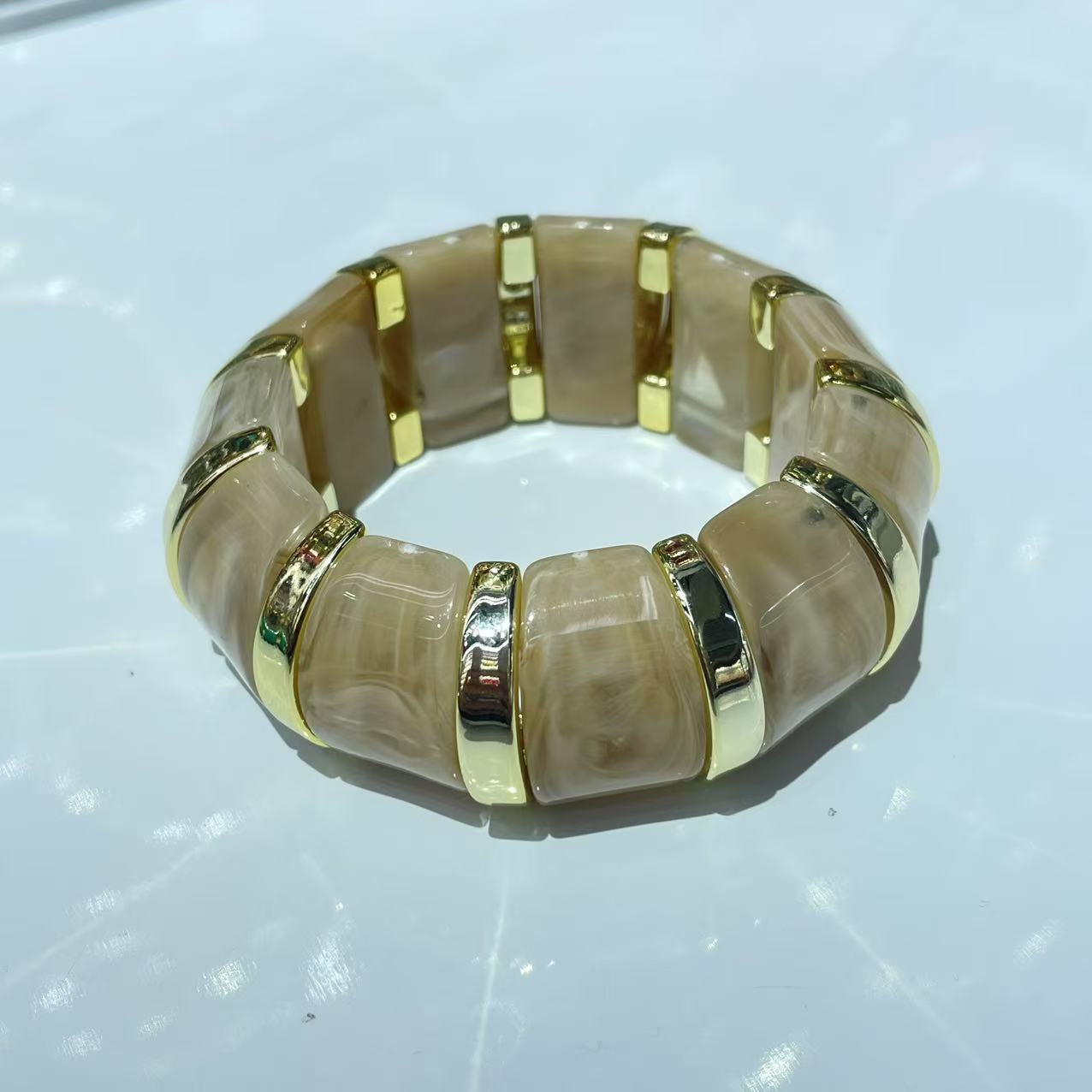 Wholesale New  Acrylic Stamping Rope Simple Maillard Bracelet