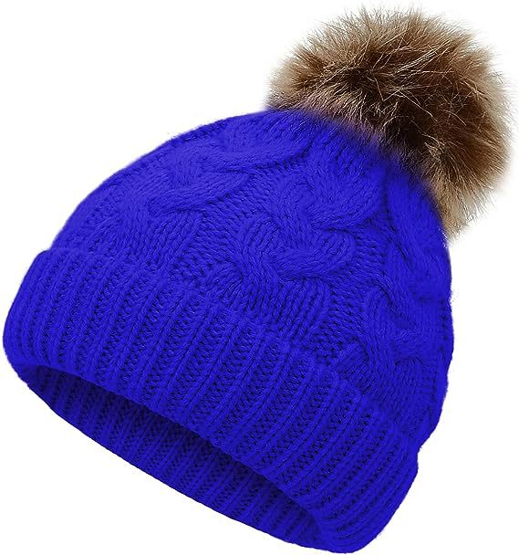 Wholesale Autumn and Winter Children's Wool Ball Thickened Baby Versatile Knitted Twist Warm Kids Beanie