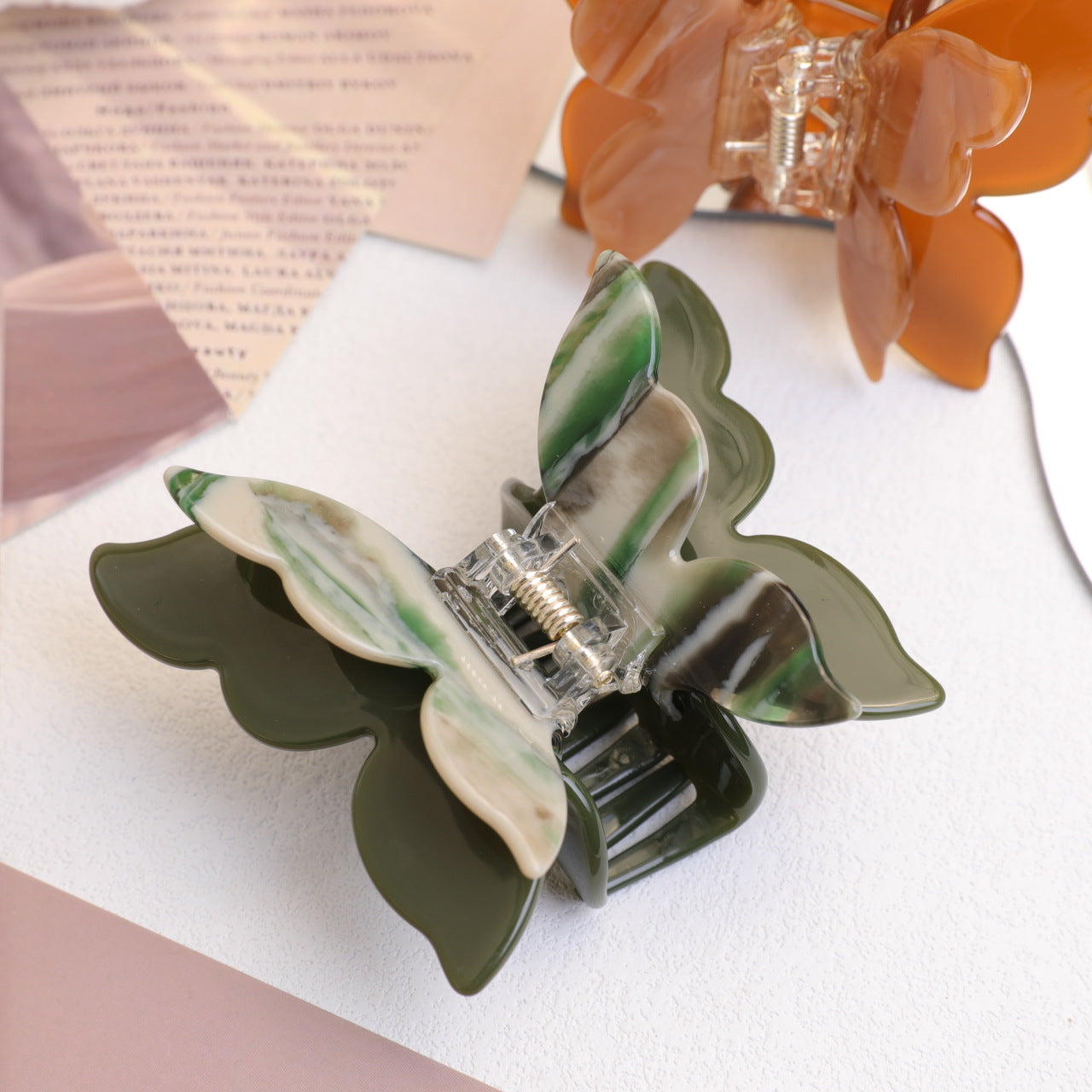 Wholesale Acetate Double Layer Colorful Hair Clips