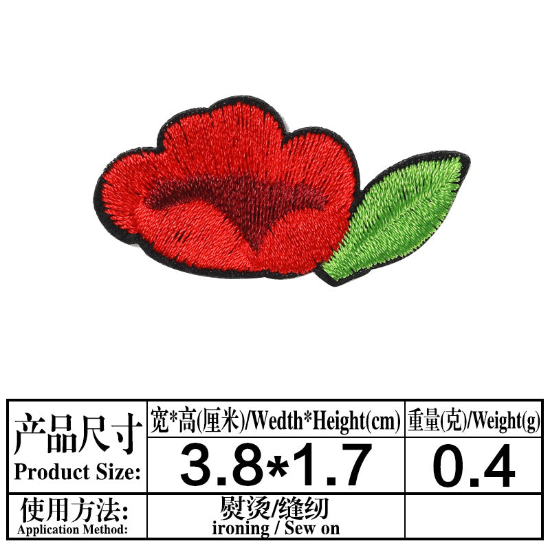 Wholesale Twill Flower Embroidery Patches DIY Sewing Craft Supply For Clothing Decoration