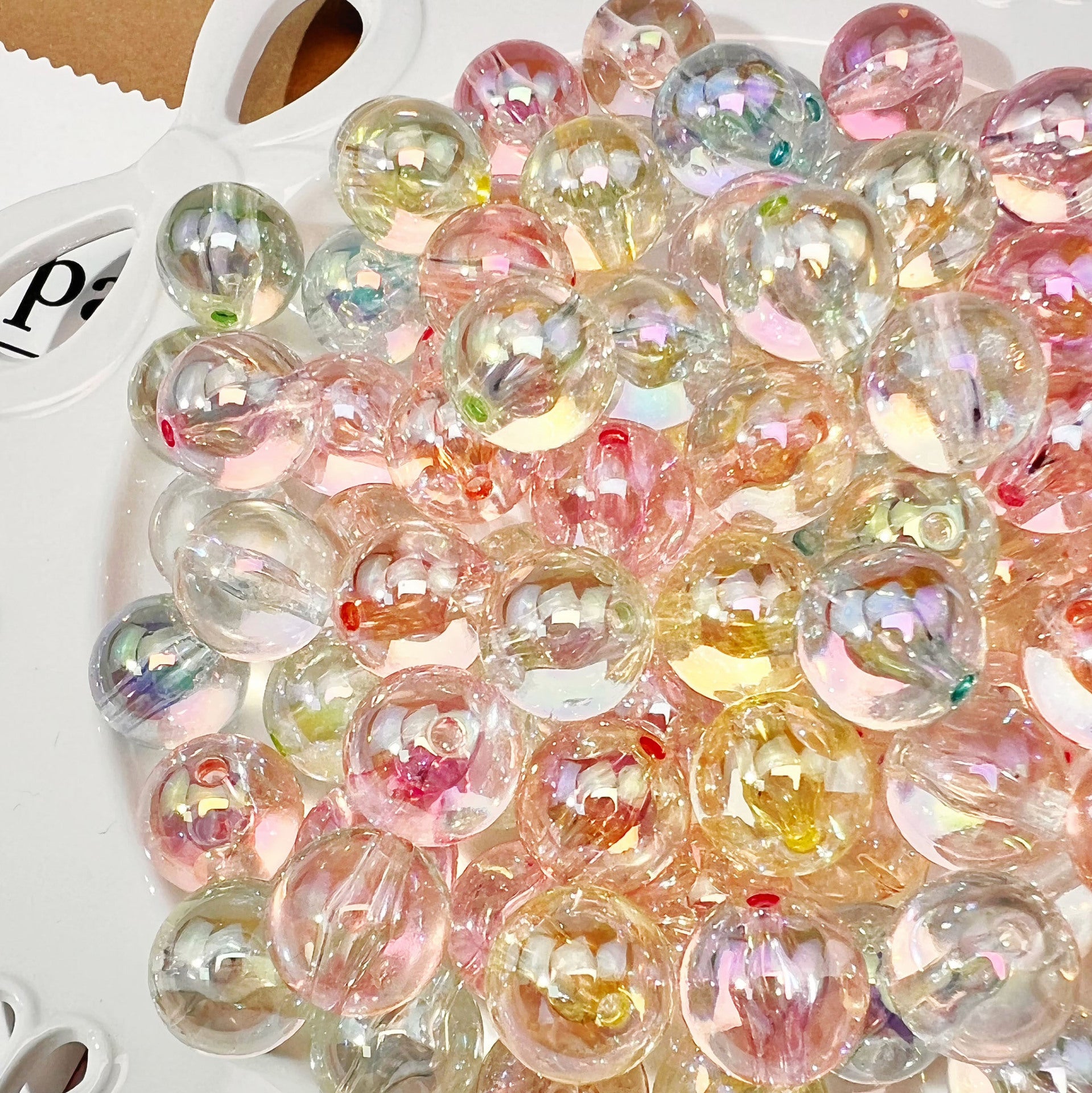 Wholesale 10pcs 16mm High Quality Transparent Mermaid Resin Beads