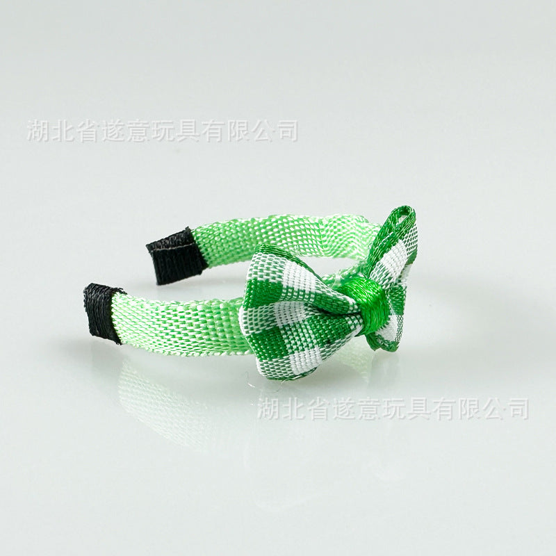 Wholesale 1:12 dollhouse dollhouse Accessories ob11 Handmade diy Dressing Scene Headband Hairband Pearl Hairpin