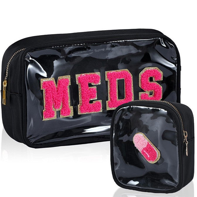 WholesalePVC transparent letter travel grooming large capacity storage handbag