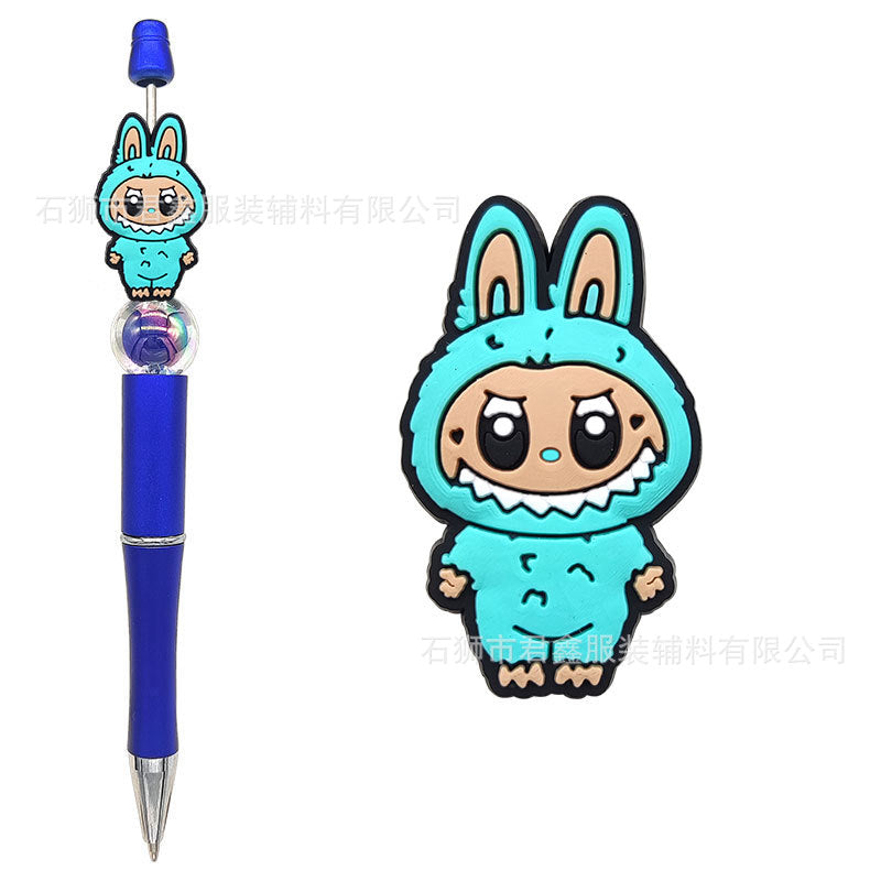 Wholesale 100pcs/pack Cartoon Monster Image Glue Pen Beads  Pen Beads Focus Beads