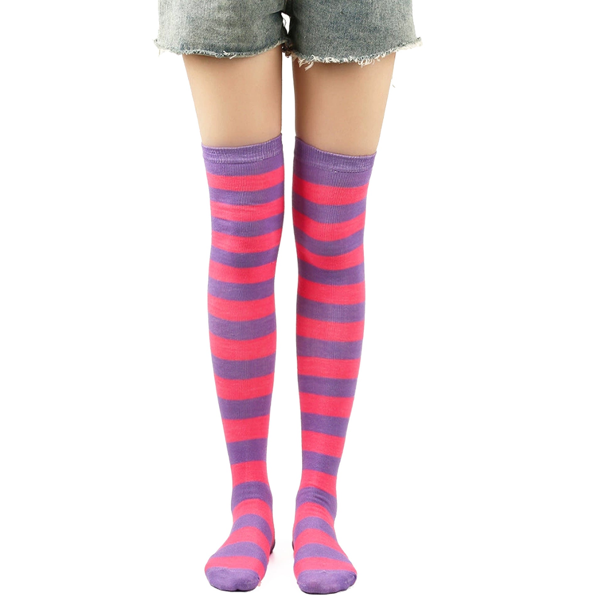 Wholesale Halloween Zebra Over-the-Knee Striped Socks