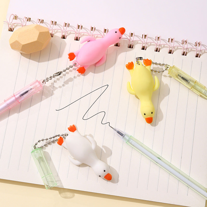 Wholesale Plastic Duck Pendant Erasable Gel Pen