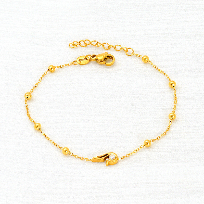 Wholesale Commuter Titanium Steel Zirconia Bracelet