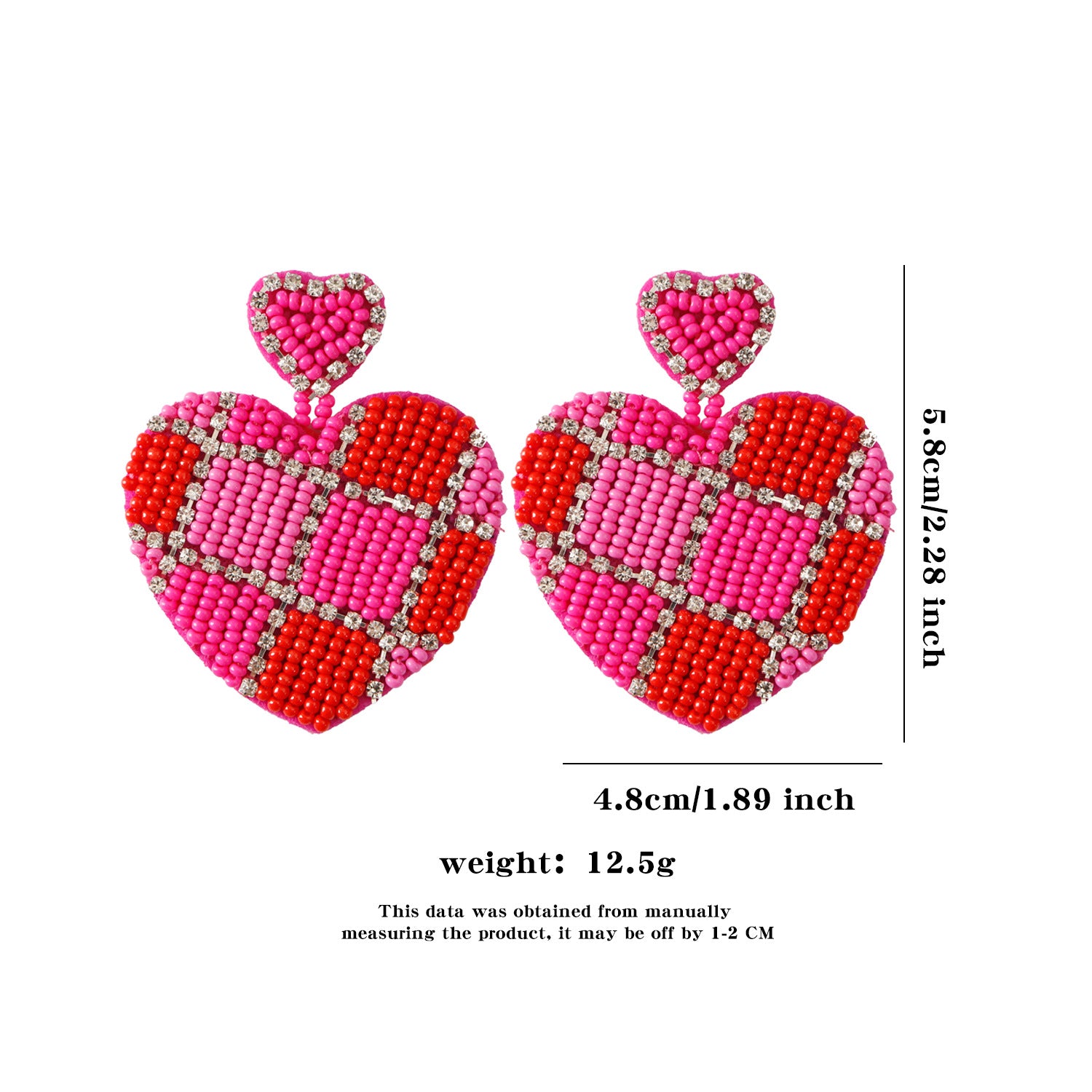 Wholesale Handwoven Valentine's Day Love Rice Bead Earrings