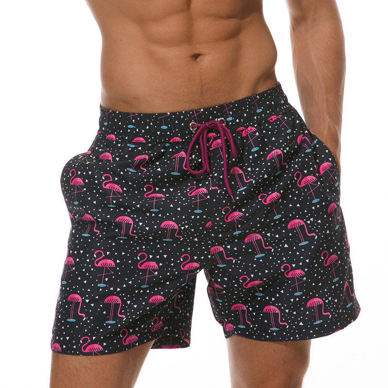 Venta al por mayor de impresión 3D Flamingo Fruit Series Polyester Swimwear Shorts