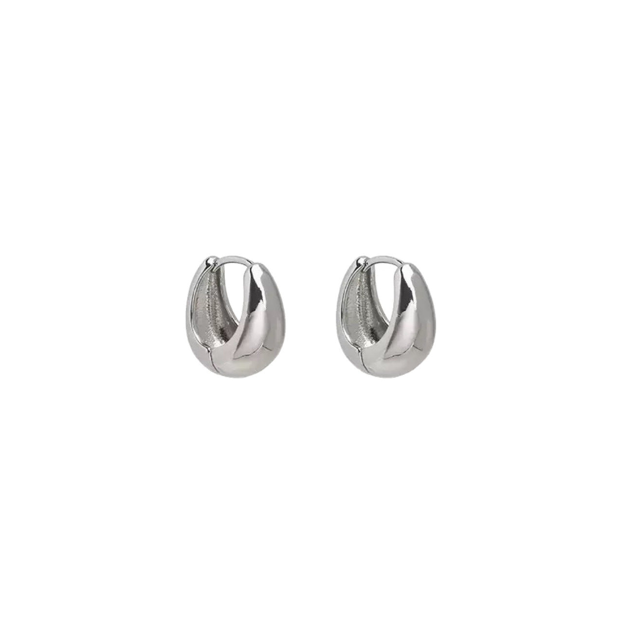 Wholesale Geometric shaped smooth curved earrings