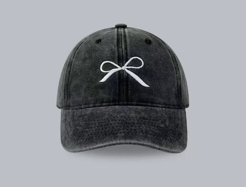 Wholesale Bow Washed Denim Sun Protection Baseball Cap