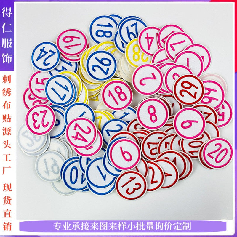 Wholesale Colorful numeric and English letters DIY Patches